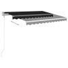 Freestanding Manual Retractable Awning 118.1"x98.4" Anthracite - Anthracite