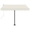 Freestanding Manual Retractable Awning 118.1"x98.4" Cream - Cream