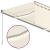 Manual Retractable Awning with Blind&LED 9.8'x8.2' Cream - Cream
