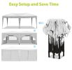 10 x 20 ft Heavy Duty Awning Canopy Pop Up Gazebo Marquee Party Wedding Event Tent with 6 Removable Sidewalls & Carry Bag - White