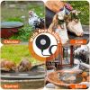 6.49in Bird Bath Deicer Outdoor Winter Water Heater Thermostatically Controlled Ice Melting Mat IPX8 Waterproof Birdbath Heater for Patio Yard - bird