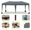 10 x 20 ft Heavy Duty Awning Canopy Pop Up Gazebo Marquee Party Wedding Event Tent with 6 Removable Sidewalls & Carry Bag - Grey