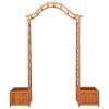 Garden Pergola with Planter Solid Firwood - Brown