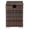 40*40*57cm Iron Frame Gas Bottle Storage Rattan Side Table Brown Gradient - as picture
