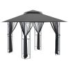 Gazebo with Sidewalls Anthracite 118.1"x118.1"x106.3" Steel - Anthracite