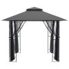 Gazebo with Sidewalls Anthracite 118.1"x118.1"x106.3" Steel - Anthracite