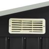 Garden Shed with Rack Anthracite 80.7"x51.2"x72" Iron - Grey