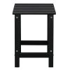 36*36*47cm Single Layer Square HDPE Side Table Black - as picture