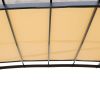 12 x 9 Ft Outdoor Pergola Patio Gazebo,Retractable Shade Canopy,Steel Frame Grape Gazebo,Sunshelter Pergola - As Picture