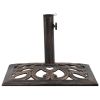 Umbrella Base Bronze 26.5 lbs 19.3" Cast Iron - Brown