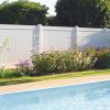 Privacy Fence Panels 6ft.H x 6ft.W WHITE Vinyl Full set of 2 Pcs - as Pic