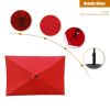Support Dropshipping Led Red Garden Outdoor Adjustable Title 10 Ft Patio Umbrella With Solar Lights - as Pic