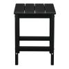 36*36*47cm Single Layer Square HDPE Side Table Black - as picture