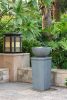 35.5" Polyresin Gray Zen Bowl Water Fountain, Outdoor Bird Feeder /Bath Fountains, Relaxing Water Feature for Garden Lawn Backyard Porch - as Pic