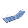 2PCS Set Outdoor Lounge Chair Cushion Replacement Patio Funiture Seat Cushion Chaise Lounge Cushion (Blue Striped Color) - as picture