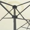 Outdoor Parasol with Aluminum Pole 181.1"x106.3" Sand - Beige