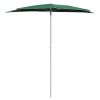 Garden Half Parasol with Pole 70.9"x35.4" Green - Green