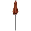 Parasol with LED Lights Terracotta 78.7"x83.1" Aluminum - Terracotta