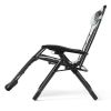 Super-Wide Folding Padded Zero Gravity Chair Patio Recliner Lounge Tray+Foot Pad - as picture