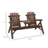 Wood Patio Chair Bench with Center Coffee Table/Garden chairs/courtyard chairs - as picture