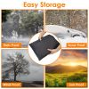 Round Firewood Rack Cover Waterproof Windproof UV Resistant 210D Oxford Cloth Outdoor Circular Wood Log Rack Cover 39.37x22.83x40.94in Black - black