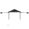 Gazebo with Double Extending Roofs 9.8'x9.8'x9' Anthracite 0.6 oz/ft¬≤ - Grey