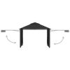 Gazebo with Double Extending Roofs 9.8'x9.8'x9' Anthracite 0.6 oz/ft¬≤ - Grey