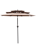 9Ft 3-Tiers Outdoor Patio Umbrella with Crank and tilt and Wind Vents for Garden Deck Backyard Pool Shade Outside Deck Swimming Pool - as Pic