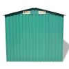 Garden Storage Shed Green Metal 80.3"x52"x73.2" - Green