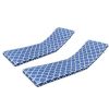 2PCS Set Outdoor Lounge Chair Cushion Replacement Patio Funiture Seat Cushion Chaise Lounge Cushion (Blue Striped Color) - as picture
