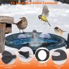 6.49in Bird Bath Deicer Outdoor Winter Water Heater Thermostatically Controlled Ice Melting Mat IPX8 Waterproof Birdbath Heater for Patio Yard - bird