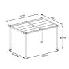 13 x 10 Ft Outdoor Patio Retractable Pergola; Beige - as picture