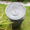 35.5" Polyresin Gray Zen Bowl Water Fountain, Outdoor Bird Feeder /Bath Fountains, Relaxing Water Feature for Garden Lawn Backyard Porch - as Pic