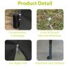 10 x 20 ft Heavy Duty Awning Canopy Pop Up Gazebo Marquee Party Wedding Event Tent with 6 Removable Sidewalls & Carry Bag - Black
