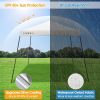 10 x 10 Feet Pop Up Canopy with Mesh Sidewalls and Roller Bag - White