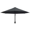 Wall-Mounted Parasol with Metal Pole 118.1" Anthracite - Anthracite