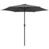 Outdoor Parasol with Aluminum Pole 106.3"x96.9" Anthracite - Anthracite