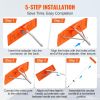 VEVOR Snow Roof Rake, 25" Plastic Blade Snow Removal Tool, 21ft Reach Aluminium Handle, Superior Roof Shovel with Anti-Slip Handle Grip, Easy to Setup