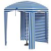 Outdoor Umbrella-Blue White - as picture