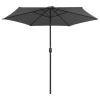 Outdoor Parasol with Aluminum Pole 106.3"x96.9" Anthracite - Anthracite