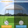10 x 10 Feet Pop Up Canopy with Mesh Sidewalls and Roller Bag - Gray