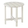 46*46*46cm Single Layer Round HDPE Side Table White - as picture