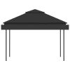 Gazebo with Double Extending Roofs 9.8'x9.8'x9' Anthracite 0.6 oz/ft¬≤ - Grey